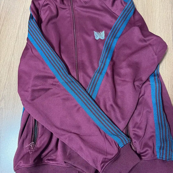 [BUNJANG] Needles Jacket Burgundy & Blue L Size / 니들스 자켓 버건디&블루 L 사이즈