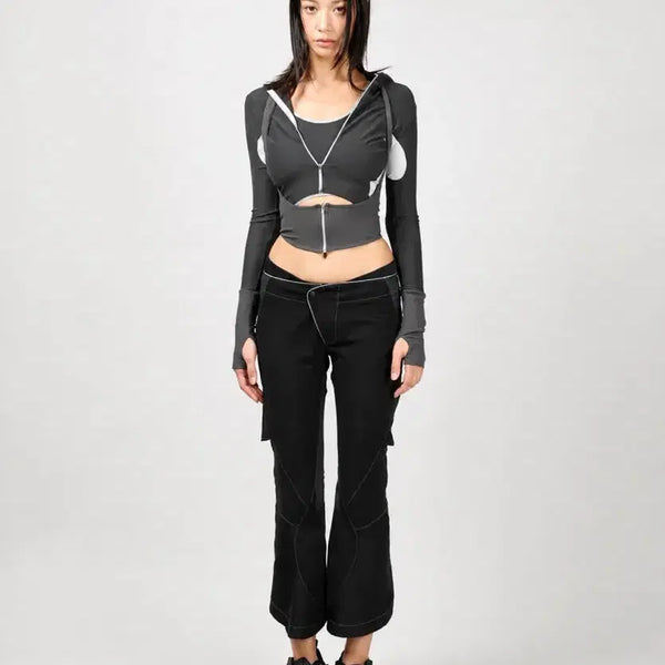 [BUNJANG] Hyein Seo Low Rise Capri Pants / 혜인서 로우 라이즈 카프리 팬츠