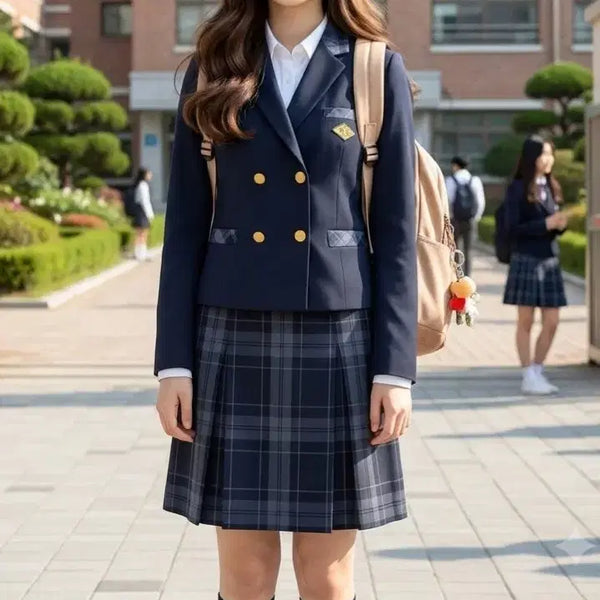 [BUNJANG] Plaid Pattern School Uniform Set / 채크 패턴 교복 일괄 판매해요.