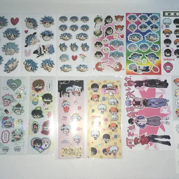 [BUNJANG] Gintama Anime Sticker Pack / 이차굿즈 애니스티커 디페 은혼 스티커 후비적 김부록 758 캥님