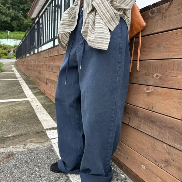 [BUNJANG] Pigment String Wide Pants / Pigment string wide pants / 피그먼트 스트링 와이드팬츠 컬러팬츠 와이드핏