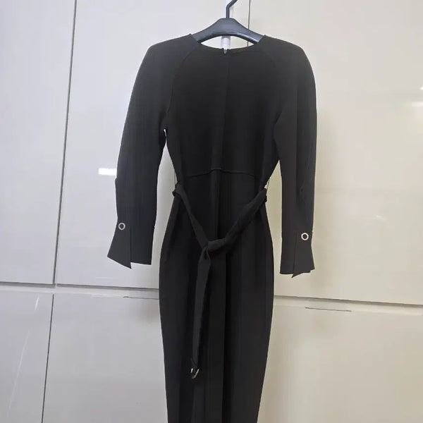 [BUNJANG] Coffee Brown Belted Dress / 커피색 벨트 원피스