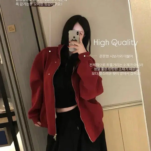 [BUNJANG] AND RIVET Curved Zip-Up Jacket / 앤드 리벳 커브 집업