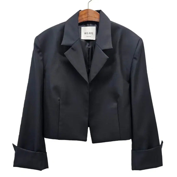 [BUNJANG] TURN UP Sleeve Crop Jacket / WE ARE 턴업 슬리브 크롭 자켓 d872