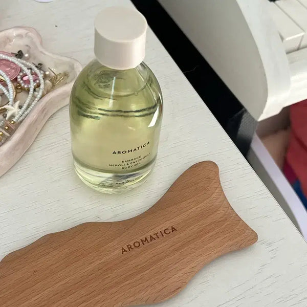 [BUNJANG] Aromatica Body Oil & Gua Sha Set (New) / 아로마티카 바디오일 괄사 (새상품)