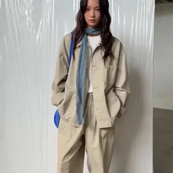 [BUNJANG] Mood Inside VTG Cotton Chore Jacket Light Beige / 새상품) 무드인사이드 VTG 코튼 초어 자켓 라이트 베이지