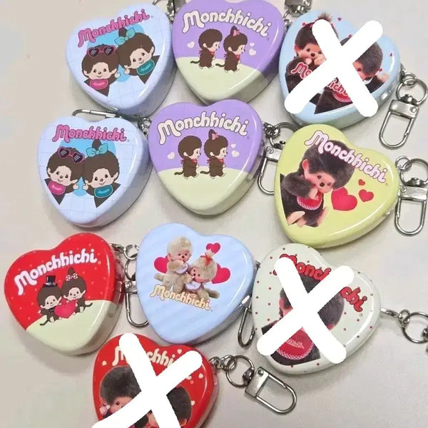 [BUNJANG] Monchhichi Heart Choco Tin Keychain / 개당)몬치치 하트초코틴 하트틴케이스 키링