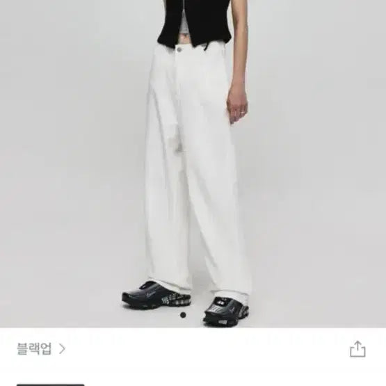 [BUNJANG] Black Up Serial Soft Summer Cotton Pants White / 블랙업 시리얼 소프트 썸머 코튼팬츠