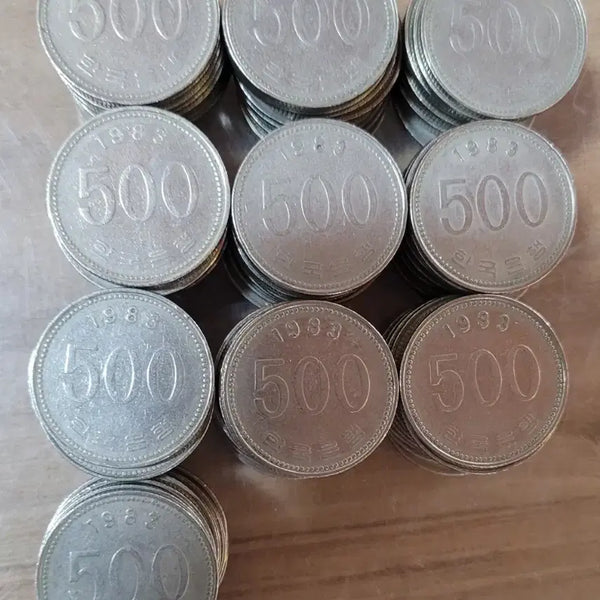 [BUNJANG] 1983 & 1984 500 Won Coin Bundle Set (200 Coins Total) / 동전 1983년 500원 1984년 500원 총 200개일괄