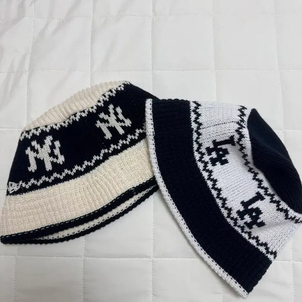 [BUNJANG] New Era Minnano Knit Bucket Hat M/L Bundle Set / 뉴에라 민나노 니트버킷햇 M/L 2개일괄