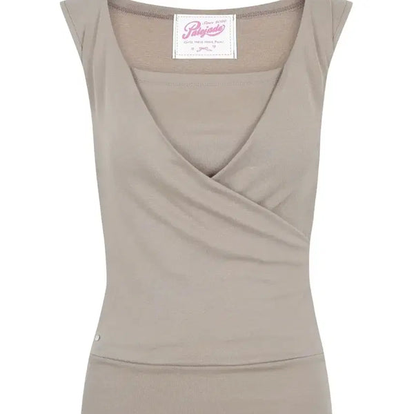 [BUNJANG] Pale Jade Drape Sleeveless Mocha New Arrival / 페일제이드 드레이프 슬리브리스 모카 새상품
