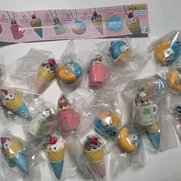 [BUNJANG] Sweets Hamster Random Keyring Set / 스위츠 햄스터 6종 랜덤 키링
