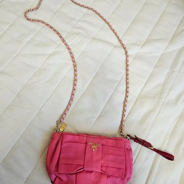 [BUNJANG] Prada Nylon Ribbon Bag Pink / 프라다 리본 백 핑크가방 (정품) 나일론