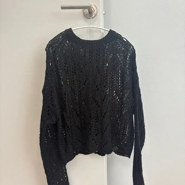 [BUNJANG] Black Knit Sweater / 블랙 니트
