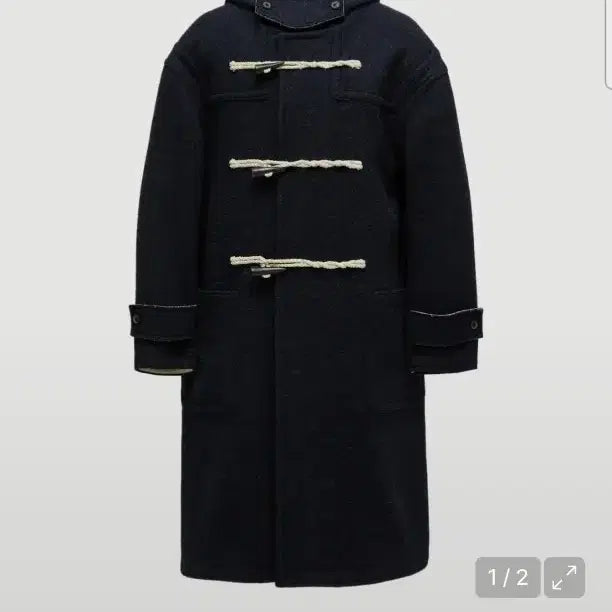[BUNJANG] Coour Alpaca Blend Duffle Coat Dark Navy / 쿠어 알파카 블렌드 더플코트 다크네이비
