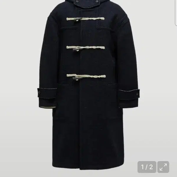 [BUNJANG] Coour Alpaca Blend Duffle Coat Dark Navy / 쿠어 알파카 블렌드 더플코트 다크네이비