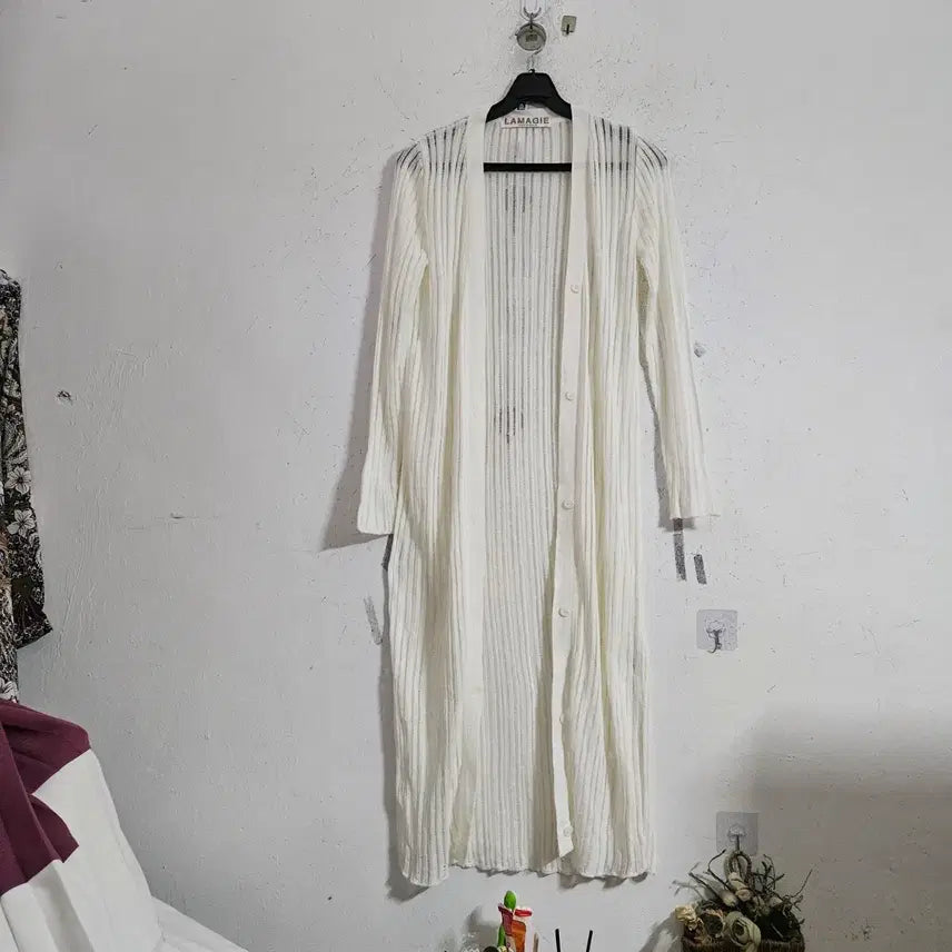 [BUNJANG] Ivory Long Cardigan / 롱 가디건 아이보리