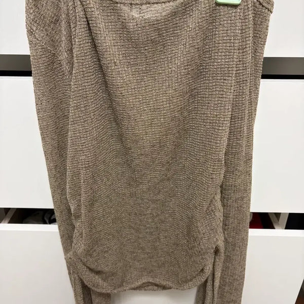 [BUNJANG] Brown Knit Tank Top Set / 브라운 니트 나시 세트