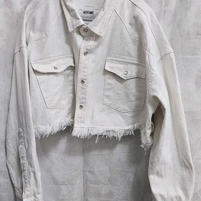 [BUNJANG] QUEEN'S RABBIT White Denim Cropped Jacket / QUEEN'S RABBIT 화이트데님 크롭자켓