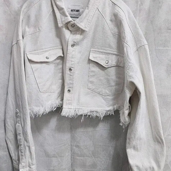 [BUNJANG] QUEEN'S RABBIT White Denim Cropped Jacket / QUEEN'S RABBIT 화이트데님 크롭자켓
