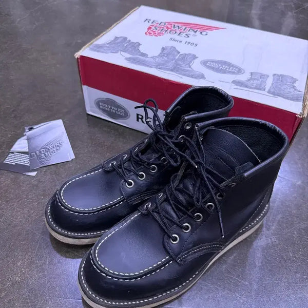 [BUNJANG] Red Wing 8130 Moc Toe Work Boots Black US 5 / 레드윙 8130 목토 워커 부츠 블랙 US 5