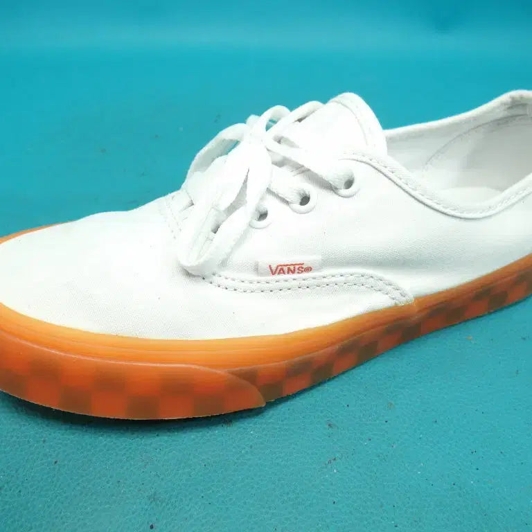 [BUNJANG] Vans Authentic Translucent White Orange Sneakers / 240/r3-365/반스 어센틱 트랜스루센트 화이트 오렌지 스니커즈 운동화/구제특별시