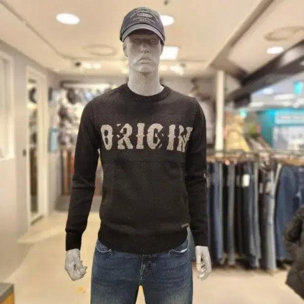 [BUNJANG] Buckaroo Lettering Pattern Knit Sweater / 버커루 니트 스웨터 레터링 패턴 M 95 L 100 XL 105 사이즈 블랙