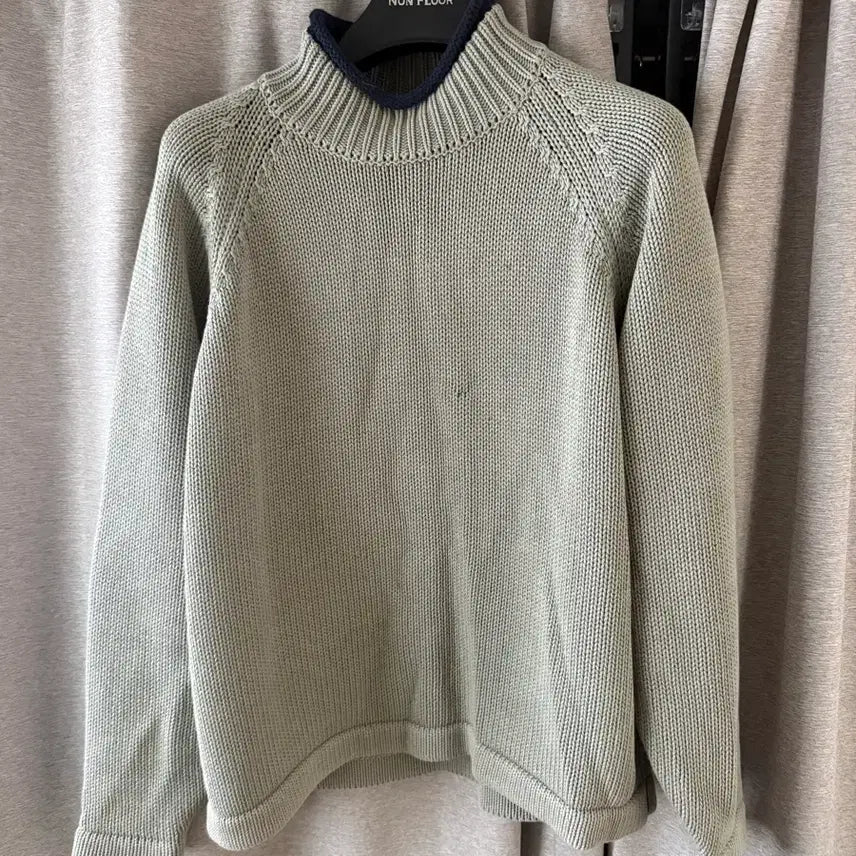 [BUNJANG] Khakis Half-Neck Knit Mint / 카키스 하프넥 니트 민트