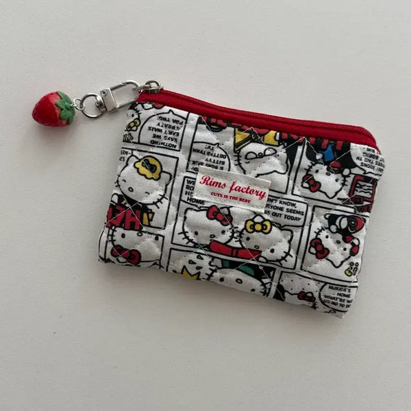 [BUNJANG] Hello Kitty Strawberry Keyring Pouch / 새상품) 헬로키티 스트로베리 키링 파우치
