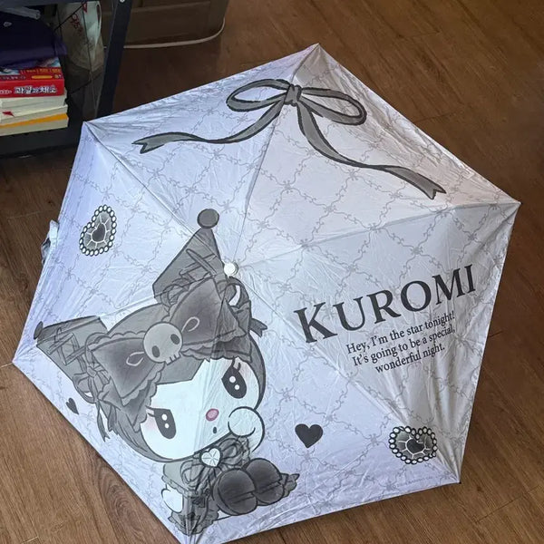 [BUNJANG] Kuromi Compact Umbrella / 쿠로미 양우산