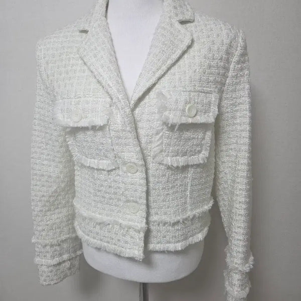 [BUNJANG] White Tweed Jacket / 트위드 자켓 화이트