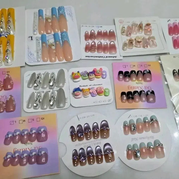 [BUNJANG] Nail Tips (L Size) Bundle Set - 13 Pieces / 네일팁 L사이즈 13개 모두다 일괄