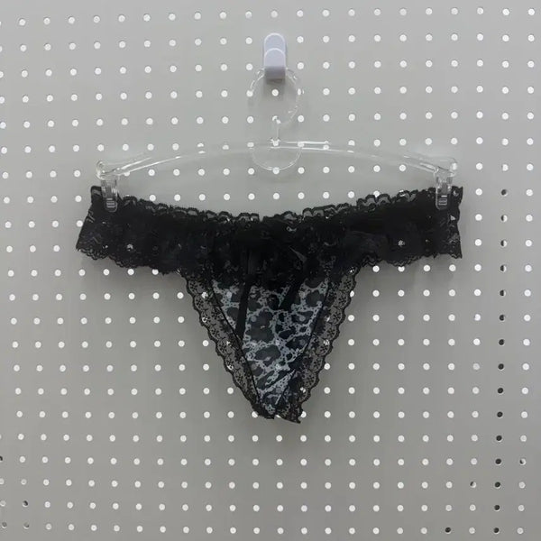 [BUNJANG] Leopard Print & Lace Thong / [새상품] 호피무늬 티팬티