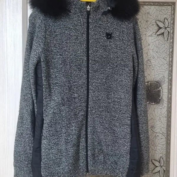 [BUNJANG] Wax Windproof Knit Zip-Up Jacket (Size 55-66) / 왁 방풍니트 집업 2