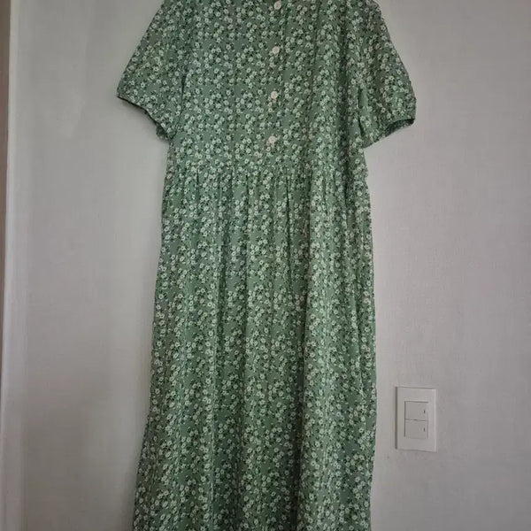 [BUNJANG] Floral Pattern Long Dress / 플라워 패턴  롱원피스