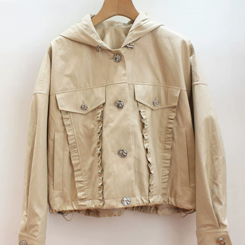 [BUNJANG] Ozweego Leather Jacket / 오즈세컨 가죽쟈켓
