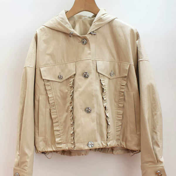[BUNJANG] Ozweego Leather Jacket / 오즈세컨 가죽쟈켓