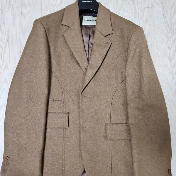 [BUNJANG] INSILENCE Curved Blazer Jacket Mocha S / 인사일런스 커브드 블레이저 자켓 모카 S
