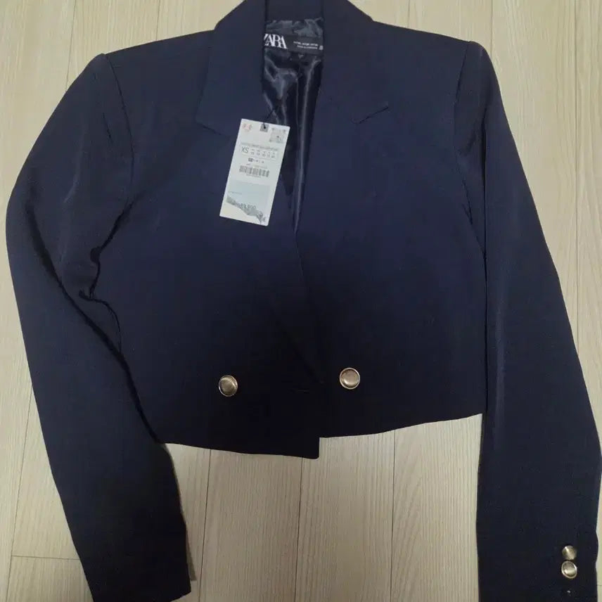 [BUNJANG] Zara Cropped Jacket Navy XS / 자라 크롭 자켓 네이비 XS 새상품 싸게넘김