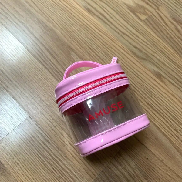 [BUNJANG] Amuse Clear Pouch Pink / 어뮤즈 투명 파우치 핑크