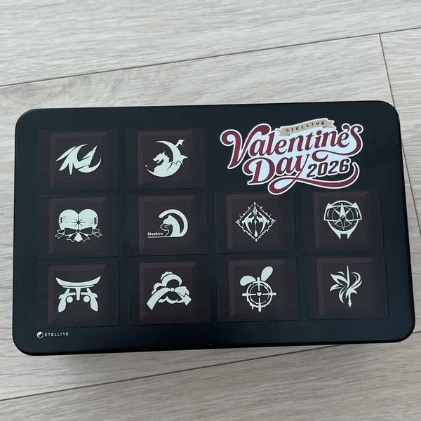 [BUNJANG] Stellive Valentine's Day Keycap Tin Case / 스텔라이브 발렌타인데이 키캡 틴케이스