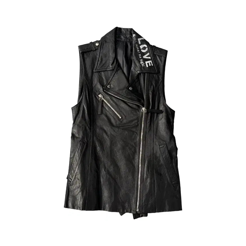 [BUNJANG] Vintage Leather Vest Jacket / 빈티지 가죽 베스트 자켓