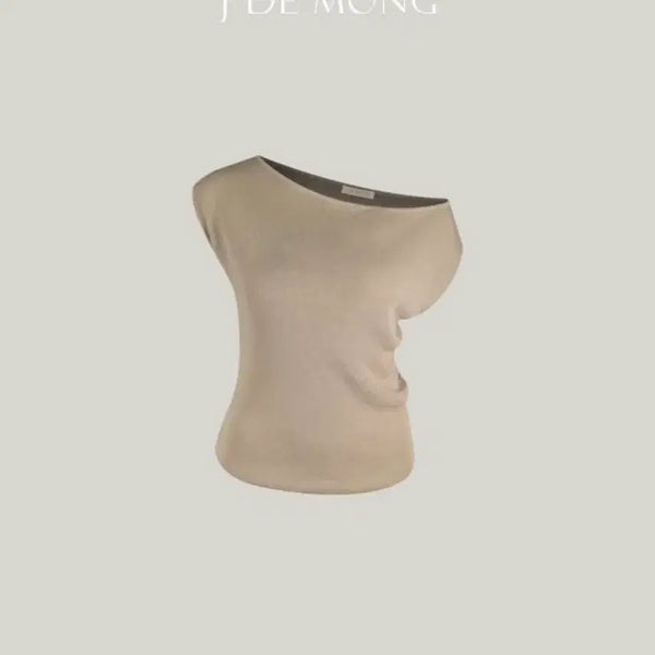 [BUNJANG] Jade Mong Quiet Glitter Knit Top Dune Beige / 제이드몽 콰이어트 글리터 니트탑 듄베이지