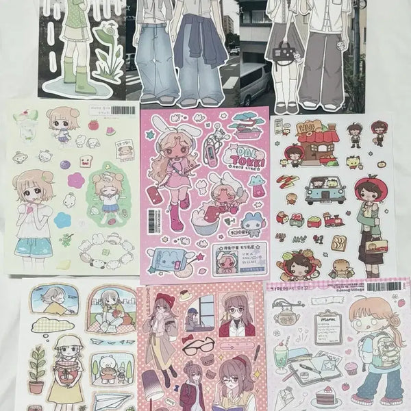 [BUNJANG] Amusuteu Ricomaru Sticker Bundle / 아무스튜 리코마루 다꾸 스티커 인물스티커 처분 일괄 양도