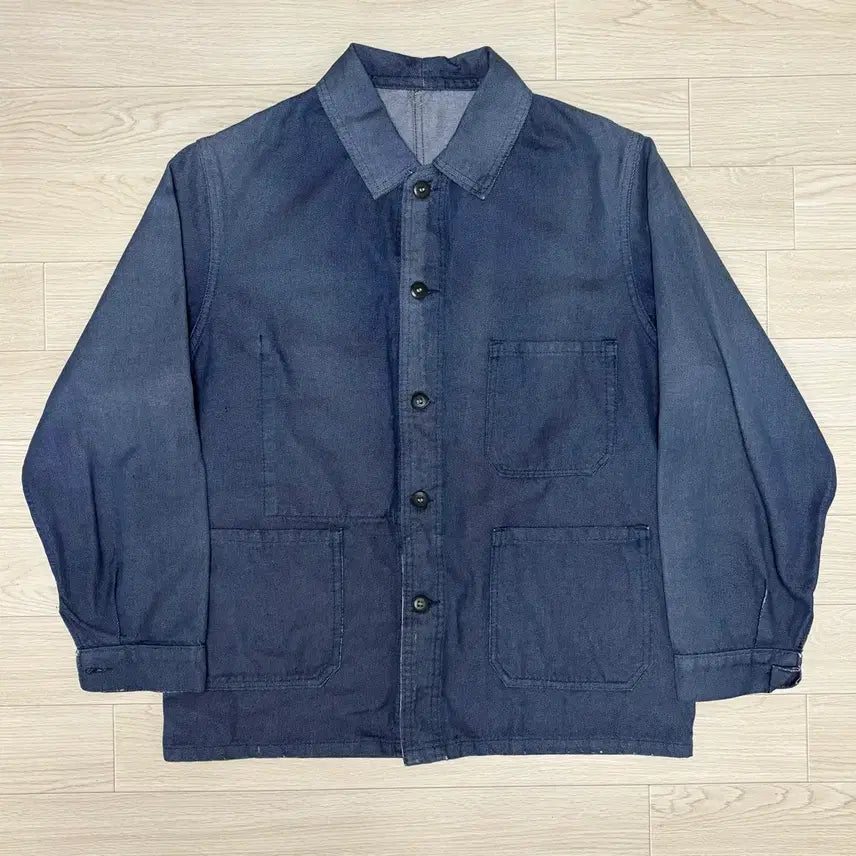 [BUNJANG] French Work Jacket Blue Cotton Twill / 프렌치워크자켓 M-L (2)