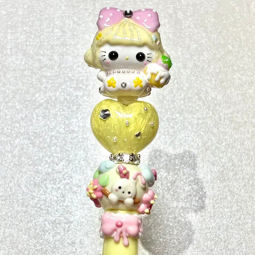 [BUNJANG] Handmade Kitty Ballpoint Pen (Fixed) / 고퀄수제키티 볼펜(완제 고정)