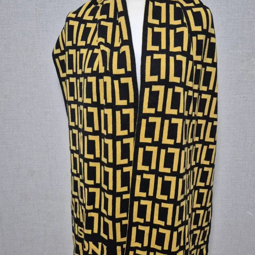 [BUNJANG] Mizoni Logo Pattern Muffler Yellow/Black / 미소니[로고 패턴] 머플러 옐로우/블랙