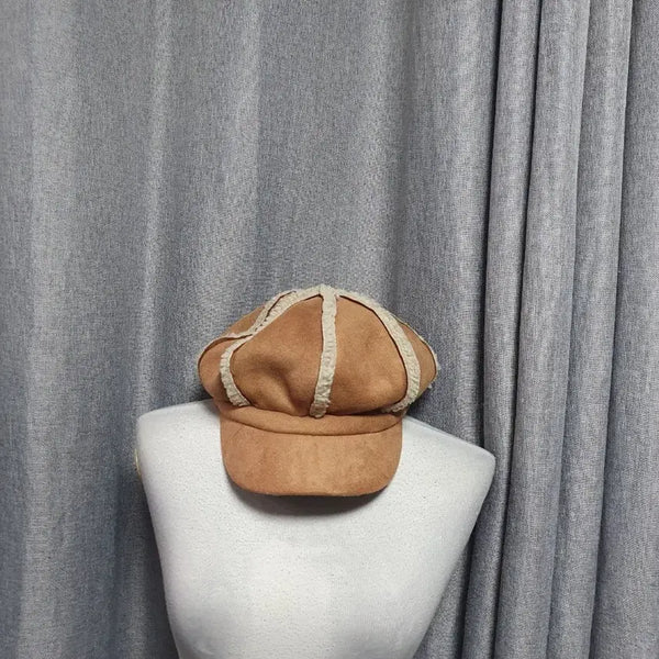 [BUNJANG] Shearling Mustang Beret Hat / 무스탕 시어링 빵모자