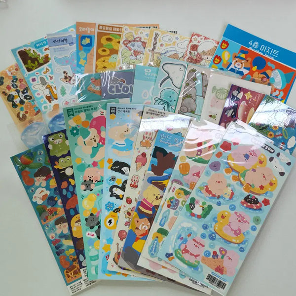 [BUNJANG] Summer Scrapbooking Stickers (Various Artists) / [씰스] 여름 계절 다꾸 씰스 (유명 작가님들 씰스만 있습니다!)