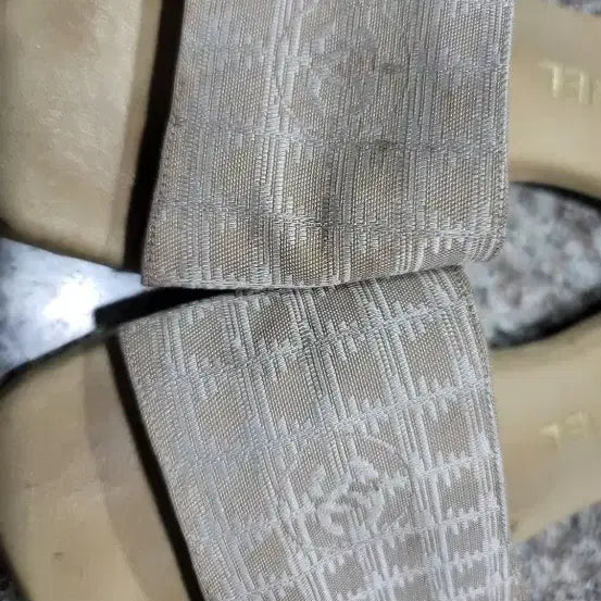 [BUNJANG] Chanel Slippers Beige White Pattern / 샤넬슬리퍼